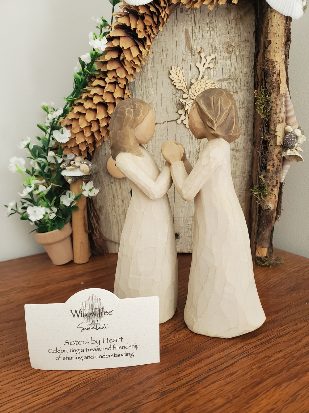 Willow Tree Sisters by Heart 2000 - Two Girls Holding Hands